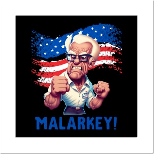 Comic book Angry Biden Malarkey Posters and Art